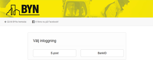 Logga in på BYN 2.0