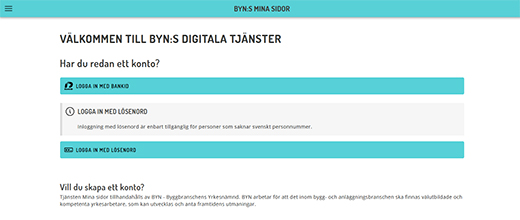 Logga in på Mina sidor